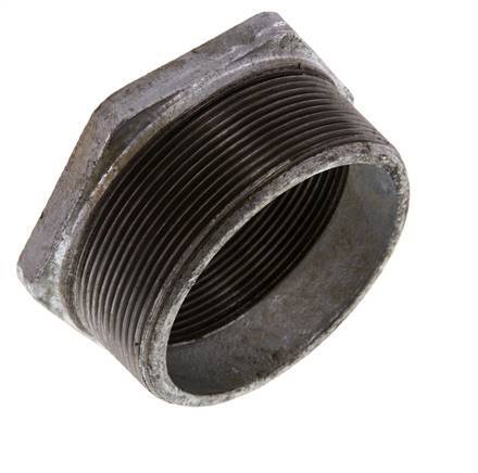 R 3'' x Rp 2 1/2'' M/F Verzinkt Gietijzeren Verloopring 25 Bar