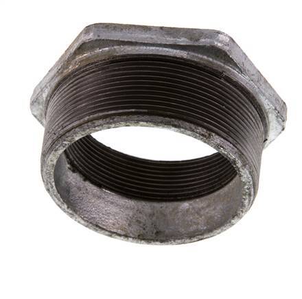 R 3'' x Rp 2 1/2'' M/F Verzinkt Gietijzeren Verloopring 25 Bar