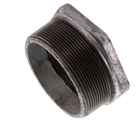 R 3'' x Rp 2 1/2'' M/F Verzinkt Gietijzeren Verloopring 25 Bar