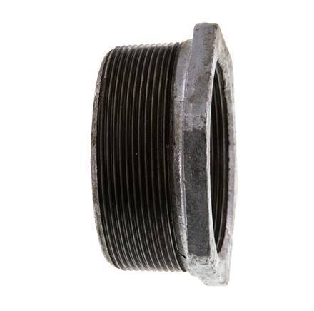 R 3'' x Rp 2 1/2'' M/F Verzinkt Gietijzeren Verloopring 25 Bar