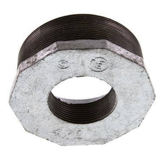 R 4'' x Rp 2'' M/F Verzinkt Gietijzeren Verloopring 25 Bar