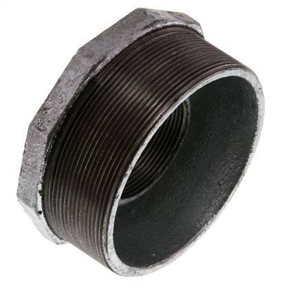 R 4'' x Rp 2'' M/F Verzinkt Gietijzeren Verloopring 25 Bar
