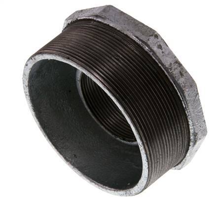 R 4'' x Rp 2'' M/F Verzinkt Gietijzeren Verloopring 25 Bar