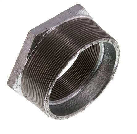 R 4'' x Rp 3'' M/F Verzinkt Gietijzeren Verloopring 25 Bar