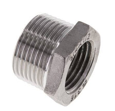 3/4'' NPT x 1/2'' NPT M/F RVS Verloopring 16 Bar