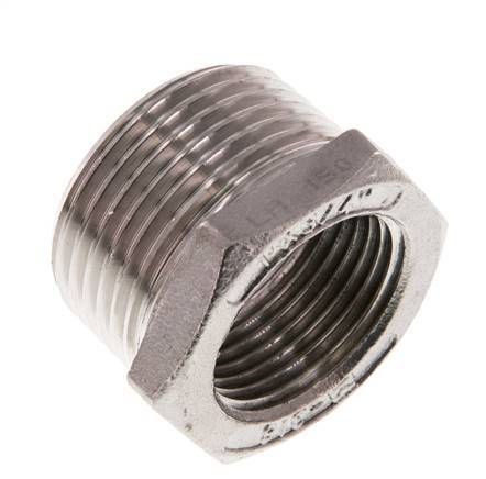 R 1'' x Rp 3/4'' M/F Stainless steel Reducing Ring 16 Bar