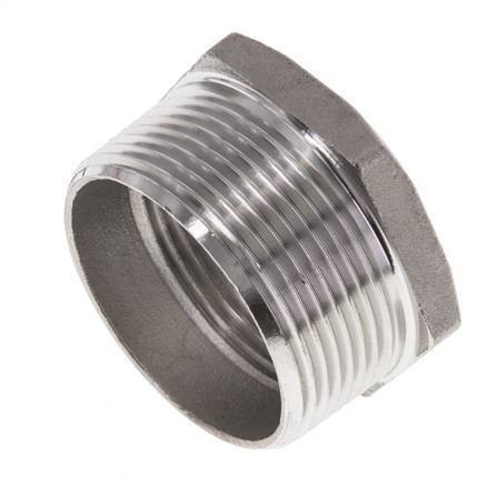 1 1/2'' NPT x 1 1/4'' NPT M/F RVS Verloopring 16 Bar
