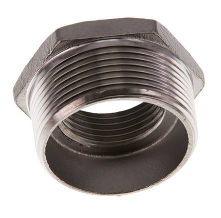 R 1 1/2'' x Rp 1'' M/F RVS Verloopring 16 Bar