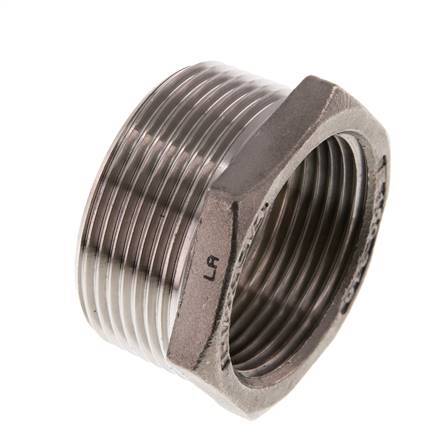 R 1 1/2'' x Rp 1 1/4'' M/F RVS Verloopring 16 Bar