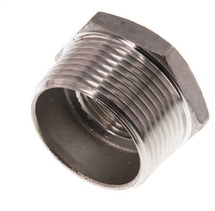 R 1 1/4'' x Rp 3/4'' M/F RVS Verloopring 16 Bar