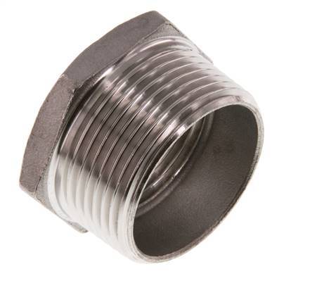 R 1 1/4'' x Rp 1'' M/F RVS Verloopring 16 Bar