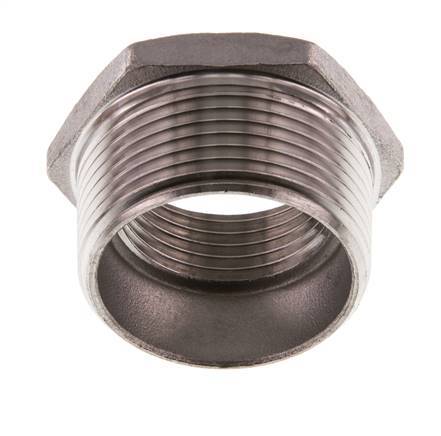 R 1 1/4'' x Rp 1'' M/F RVS Verloopring 16 Bar