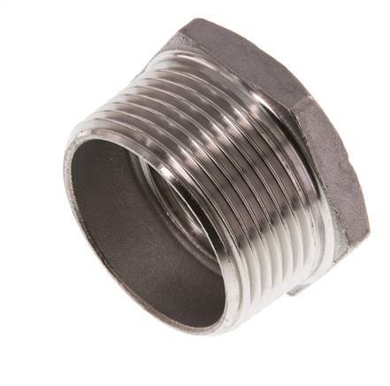 R 1 1/4'' x Rp 1'' M/F RVS Verloopring 16 Bar