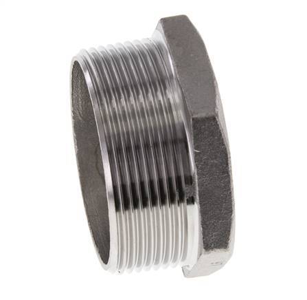 2'' NPT x 1 1/2'' NPT M/F RVS Verloopring 16 Bar