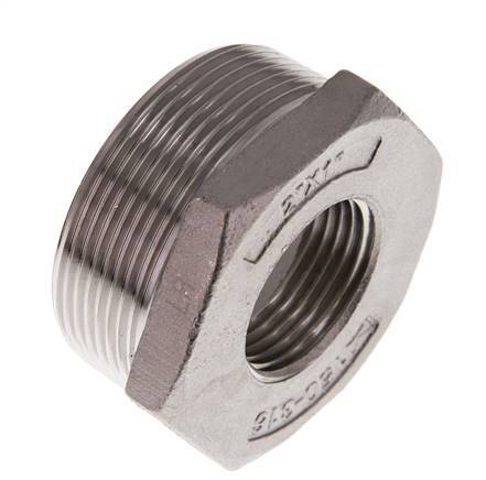 R 2'' x Rp 1'' M/F RVS Verloopring 16 Bar