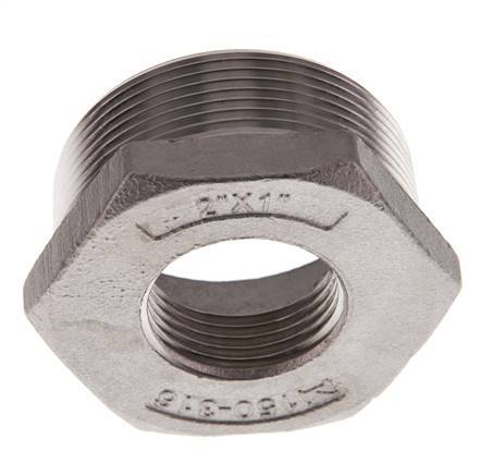 R 2'' x Rp 1'' M/F RVS Verloopring 16 Bar