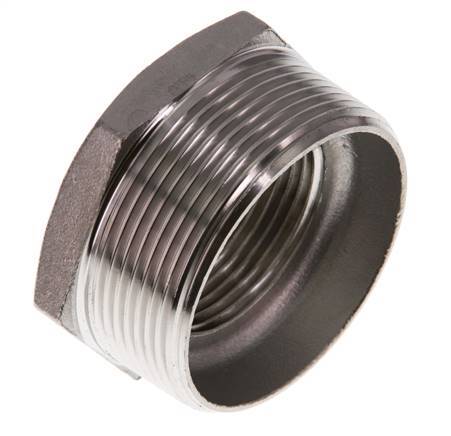 R 2'' x Rp 1 1/4'' M/F RVS Verloopring 16 Bar