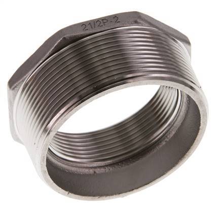 R 2 1/2'' x Rp 2'' M/F RVS Verloopring 16 Bar