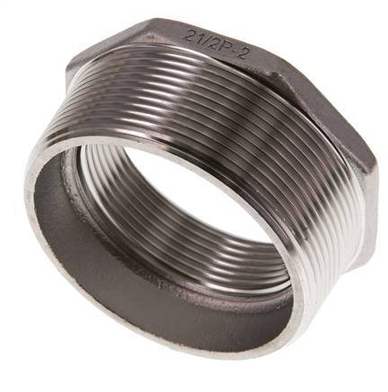 R 2 1/2'' x Rp 2'' M/F RVS Verloopring 16 Bar