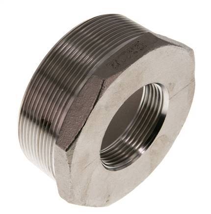 R 3'' x Rp 1 1/2'' M/F RVS Verloopring 16 Bar