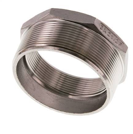 R 3'' x Rp 2 1/2'' M/F RVS Verloopring 16 Bar