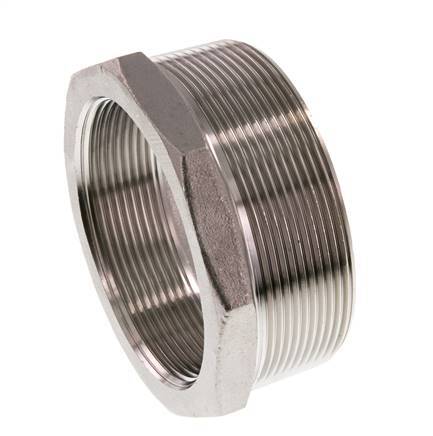 R 3'' x Rp 2 1/2'' M/F RVS Verloopring 16 Bar
