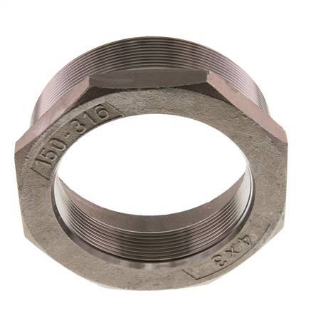 R 4'' x Rp 3'' M/F RVS Verloopring 16 Bar