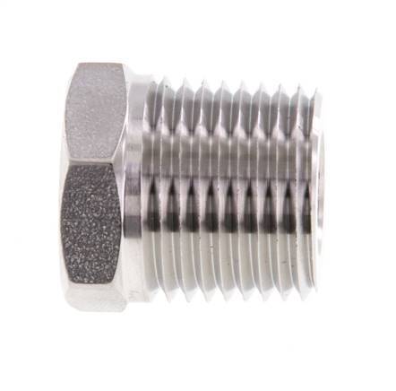 1/2'' NPT x 1/4'' NPT M/F RVS Verloopring 210 Bar - Hydrauliek