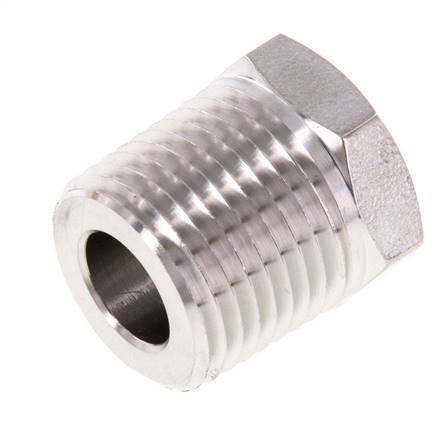1/2'' NPT x 1/4'' NPT M/F RVS Verloopring 210 Bar - Hydrauliek