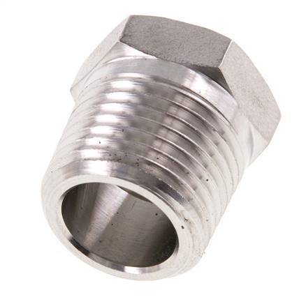 1/2'' NPT x 3/8'' NPT M/F RVS Verloopring 210 Bar - Hydrauliek