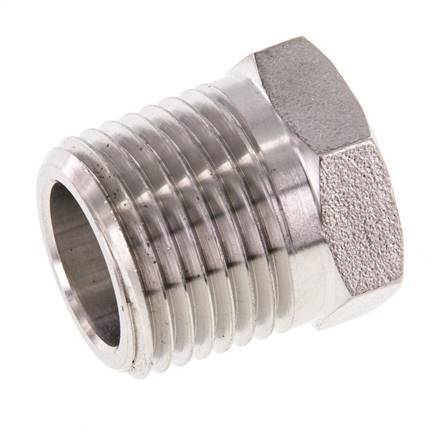 1/2'' NPT x 3/8'' NPT M/F RVS Verloopring 210 Bar - Hydrauliek
