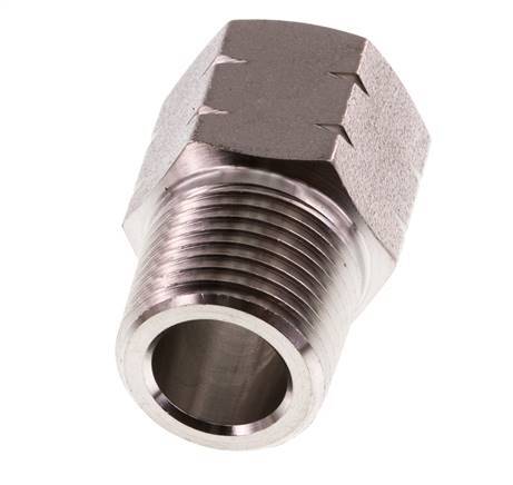 1/2'' NPT x G 1/2'' M/F RVS Verloopring 40 Bar - Hydrauliek