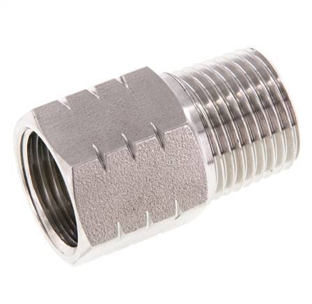 R 1/2'' x 1/2'' NPT M/F RVS Verloopring 40 Bar - Hydrauliek