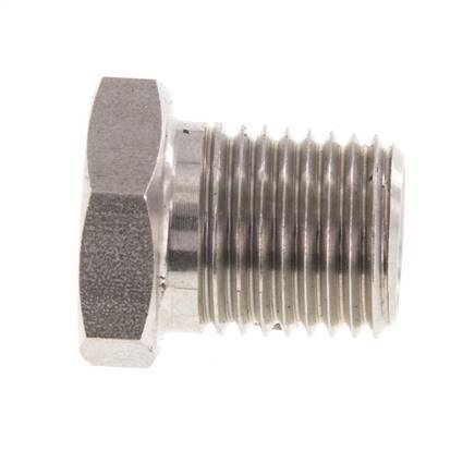 1/4'' NPT x 1/8'' NPT M/F RVS Verloopring 275 Bar - Hydrauliek