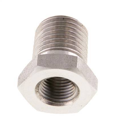 1/4'' NPT x 1/8'' NPT M/F RVS Verloopring 275 Bar - Hydrauliek