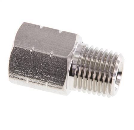 1/4'' NPT x G 1/4'' M/F RVS Verloopring 40 Bar - Hydrauliek