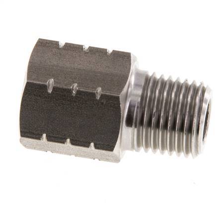 R 1/4'' x 1/4'' NPT M/F RVS Verloopring 40 Bar - Hydrauliek