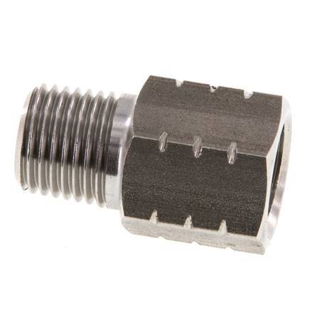 R 1/4'' x 1/4'' NPT M/F RVS Verloopring 40 Bar - Hydrauliek