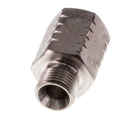 G 1/8'' x 1/8'' NPT M/F RVS Verloopring 40 Bar - Hydrauliek