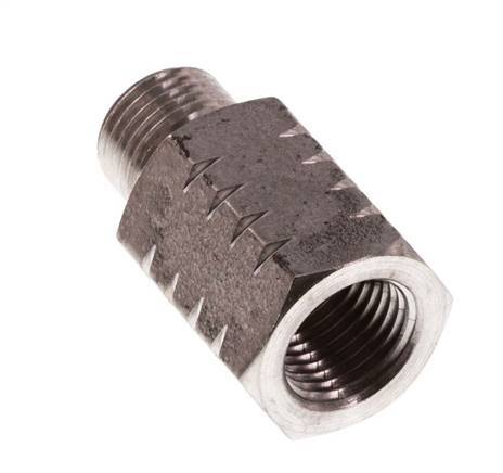 G 1/8'' x 1/8'' NPT M/F RVS Verloopring 40 Bar - Hydrauliek