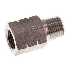 1/8'' NPT x G 1/8'' M/F RVS Verloopring 40 Bar - Hydrauliek