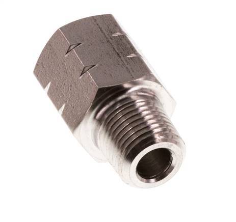 1/8'' NPT x G 1/8'' M/F RVS Verloopring 40 Bar - Hydrauliek