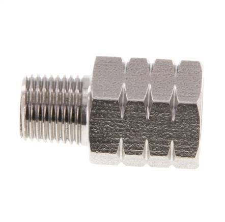R 1/8'' x 1/8'' NPT M/F RVS Verloopring 40 Bar - Hydrauliek