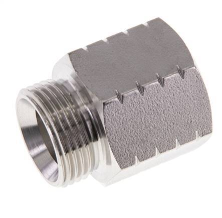 G 3/4'' x 3/4'' NPT M/F RVS Verloopring 40 Bar - Hydrauliek