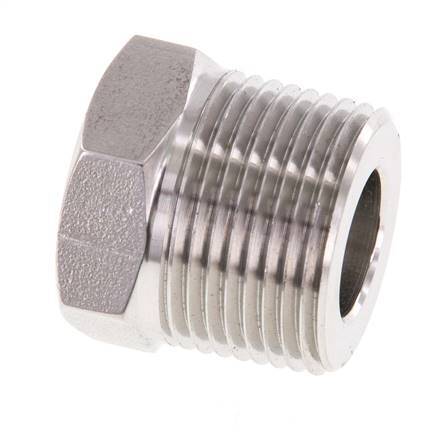 3/4'' NPT x 3/8'' NPT M/F RVS Verloopring 170 Bar - Hydrauliek
