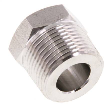3/4'' NPT x 3/8'' NPT M/F RVS Verloopring 170 Bar - Hydrauliek