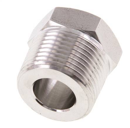 3/4'' NPT x 3/8'' NPT M/F RVS Verloopring 170 Bar - Hydrauliek