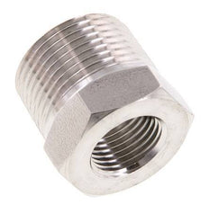 3/4'' NPT x 3/8'' NPT M/F RVS Verloopring 170 Bar - Hydrauliek