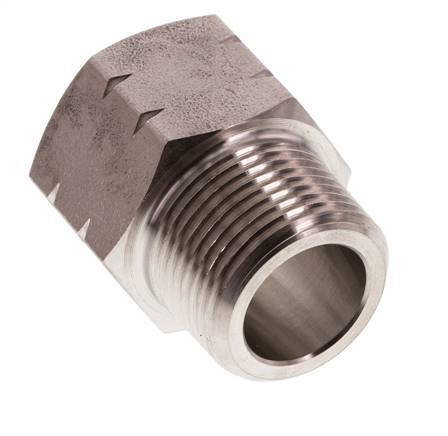 3/4'' NPT x G 3/4'' M/F RVS Verloopring 40 Bar - Hydrauliek