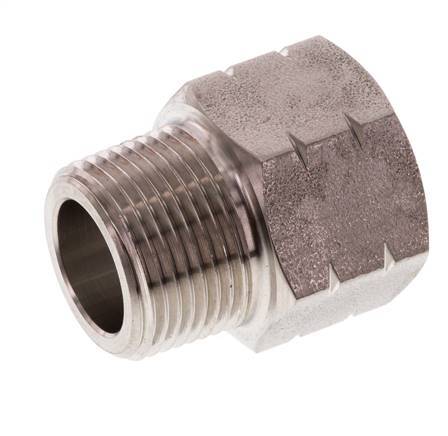 3/4'' NPT x G 3/4'' M/F RVS Verloopring 40 Bar - Hydrauliek